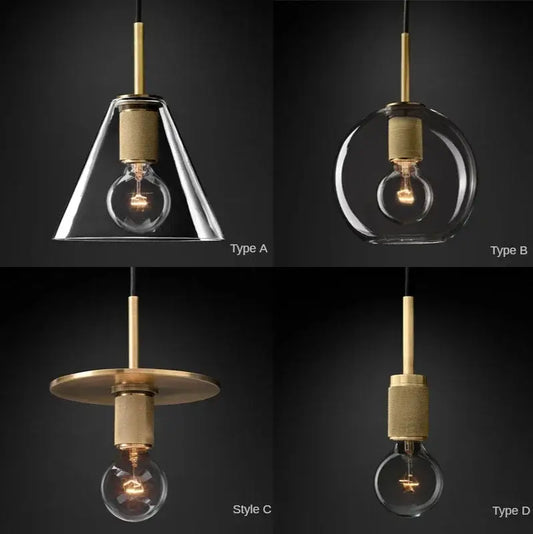 Modern pendant light with clear glass shades brass accents and exposed filament bulbs ideal for dining room decorbites gold led