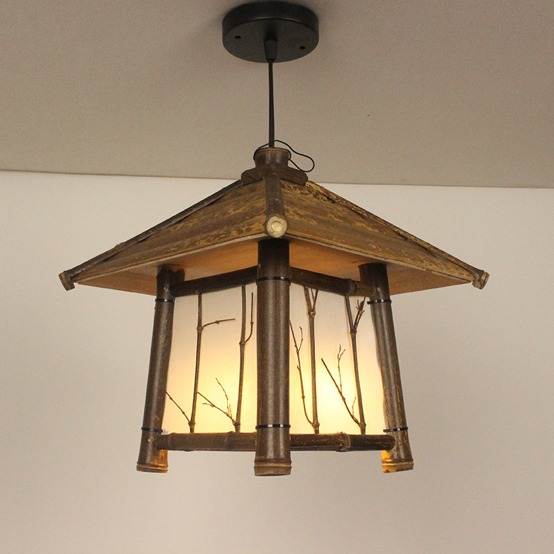 Retro-Chinesischer Stil Kronleuchter Teeraum Südostasien Kronleuchter Bambuslampe