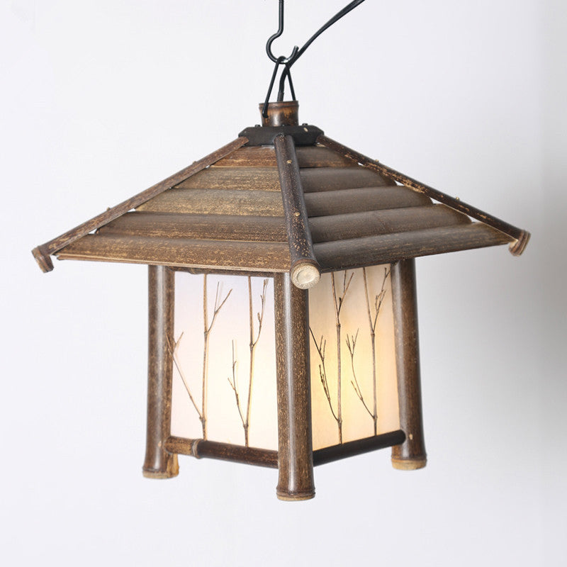 Retro-Chinesischer Stil Kronleuchter Teeraum Südostasien Kronleuchter Bambuslampe