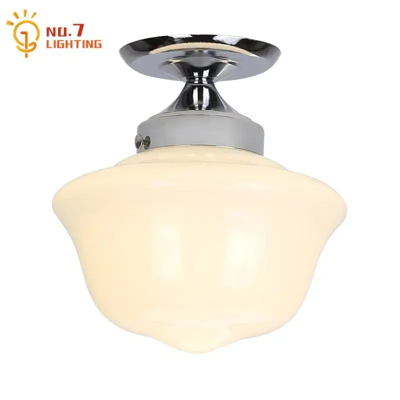 Chrome-finished ceiling-mounted cream glass pendant light with frosted off-white shade for kitchen decorbites pendant lights