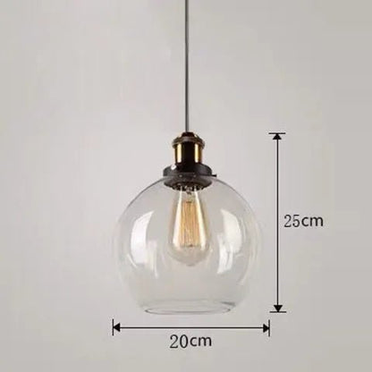 Retro Industrial Gray Glass Pendant Light - Decorbites