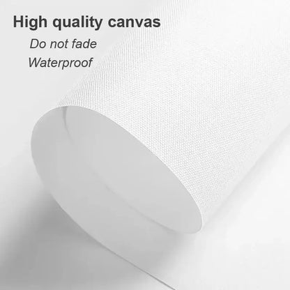 A roll of high-quality white canvas with textured weave for durable fade-resistant retro wall art decorbites lucky queen set