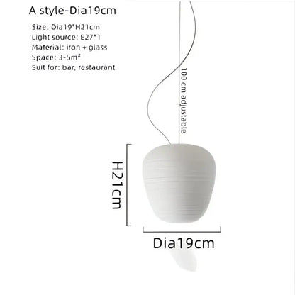 White textured apple-shaped ribbed off-white glass cocoon pendant light with sleek iron and glass design for dining room decorbites glass cocoon