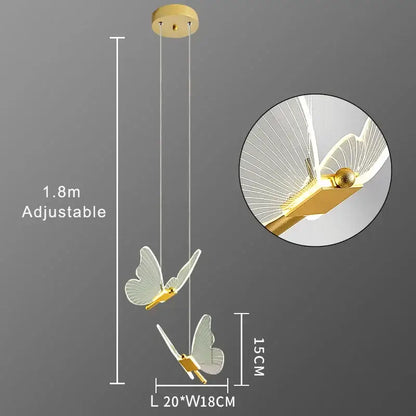 Romantic gold butterfly led chandelier with translucent white wings and sleek modern design decorbites butterfly led