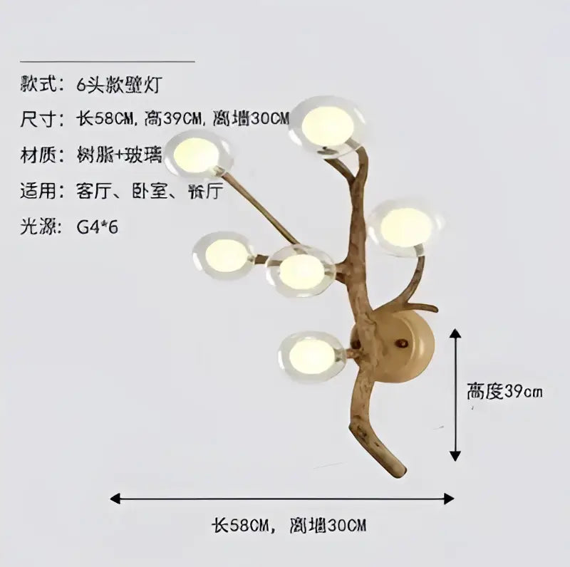 Rustic brown branch glass bubble chandelier with six frosted glass globe lights for dining room decorbites glass bubble