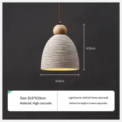 Rustic white concrete cement pendant light with natural wood sphere detail ideal for pendant lights decorbites concrete cement