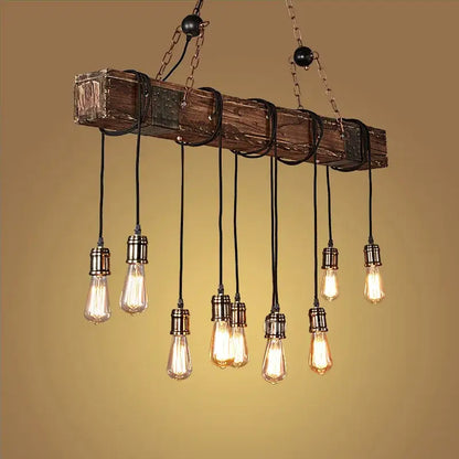 Rustic wooden boat pendant lights with exposed edison bulbs hanging from black cords and chains for dining room decorbites boat pendant chandelier