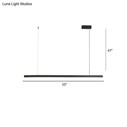 DecorBites™ simplicity led black metal pendant lighting with bulb included for dining room with sleek minimalist design