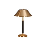 Sleek brass and black copper table lamp with conical shade ideal for bedroom and living room decorbites copper table lamp