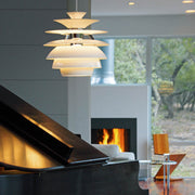 Modern black grand piano with polished finish showcased alongside snowball chandelier minimalist creative soft mounted diameter 40cm