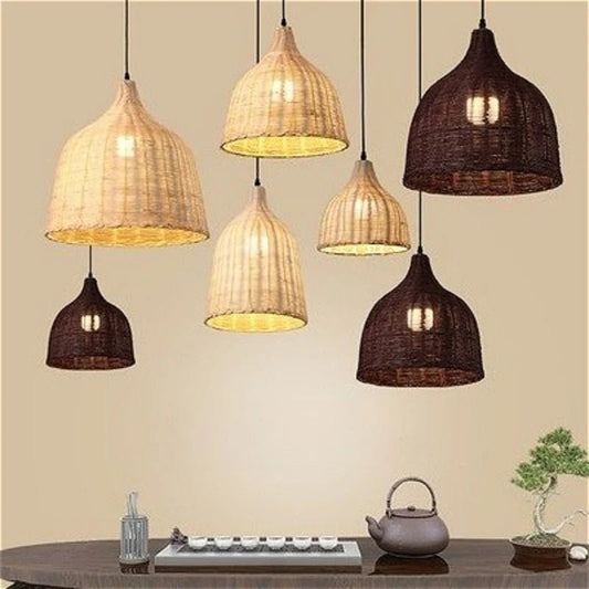 Southeast Asia Bamboo Rattan Woven Pendant Light - Decorbites