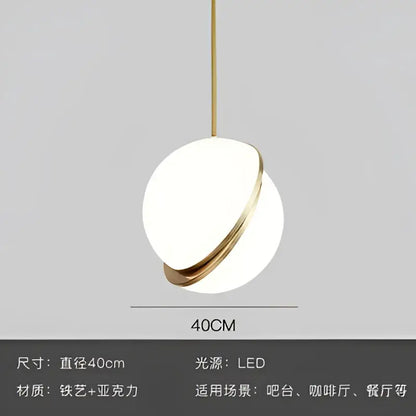 A modern spherical white and gold lustre led pendant light with a sleek circular shade for living room decorbites gold lustre