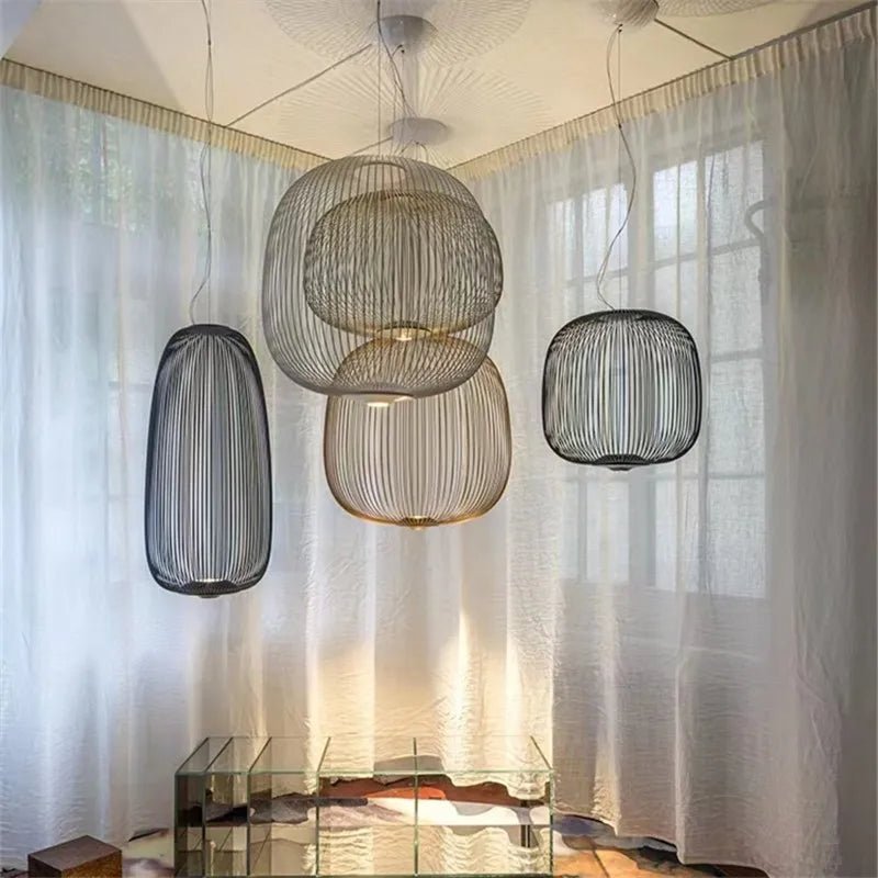 Spokes Birdcage Pendant Light in Polished Chrome - Decorbites