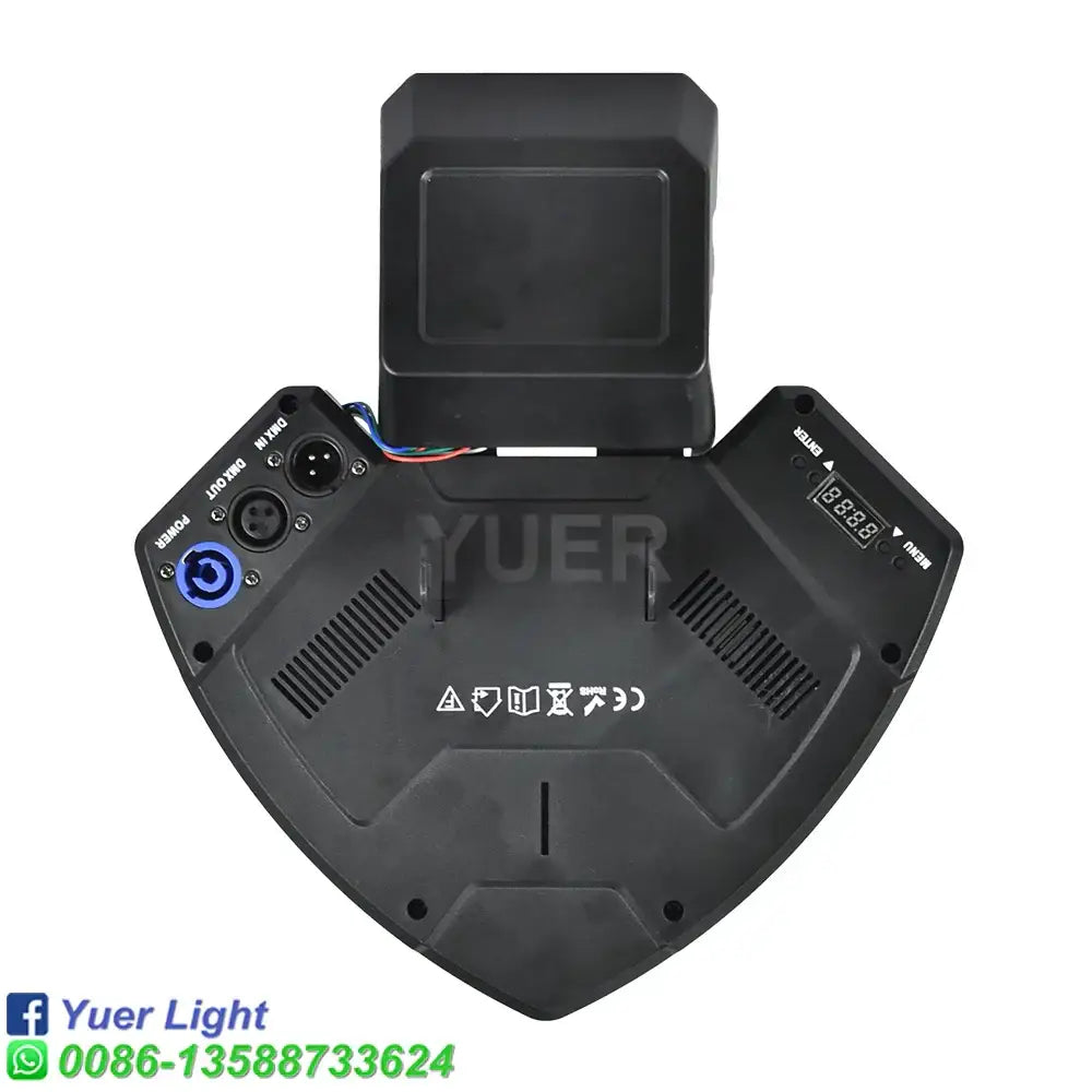 Tactical black and yellow disco gobo wizard beam LED stage light with digital display and control panel for decorbites disco gobo