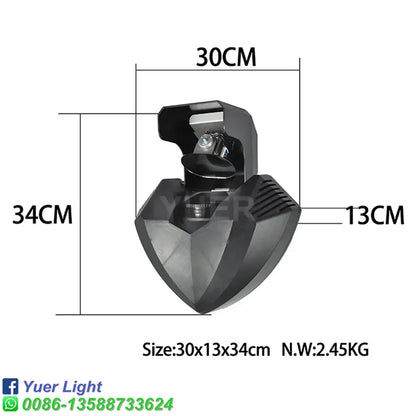 Tactical black faceted disco gobo wizard beam led spotlight with metallic finish and mounting bracket for decorbites disco gobo