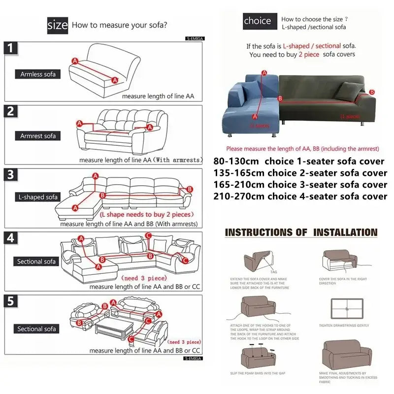 Dark gray stretchy silk sofa cover for l-shaped sectional sofas with matching pillows for living room and accent chairs