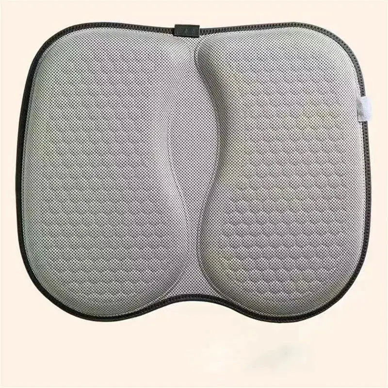 Gray mesh-backed ergonomic seat cushion with black trim and contoured silica gel lumbar support decorbites 3d honeycomb