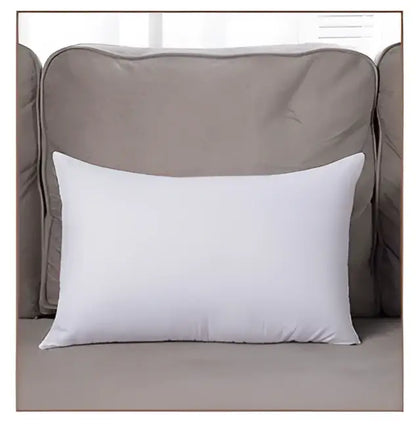 White rectangular cushion resting on beige sofa featuring decorbites geometric embroidery tassel cushion case design