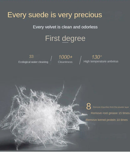 Temperature controlled white goose down quilt with thickened core featuring soft, fluffy suede-like texture