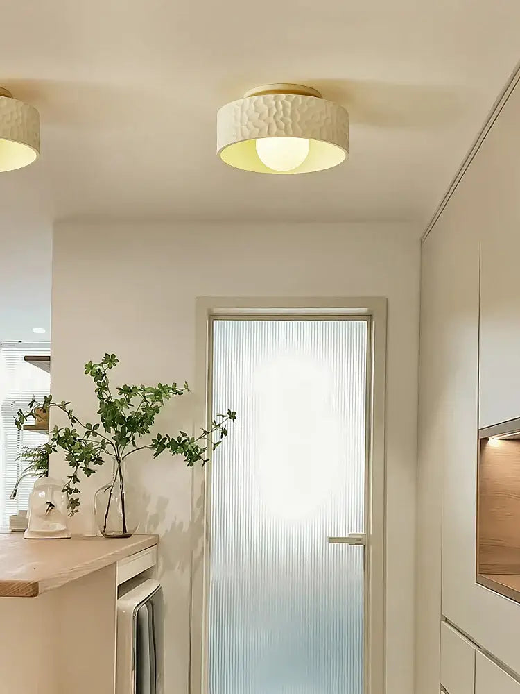 Textured cream ceiling light with gold trim and rim for elegant living room decorbites cream ceiling lighting