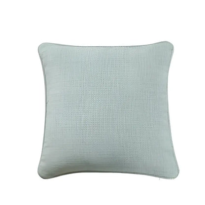 Light blue cotton linen pillow with textured earthy tones cushion cover for living room decorbites cotton linen set