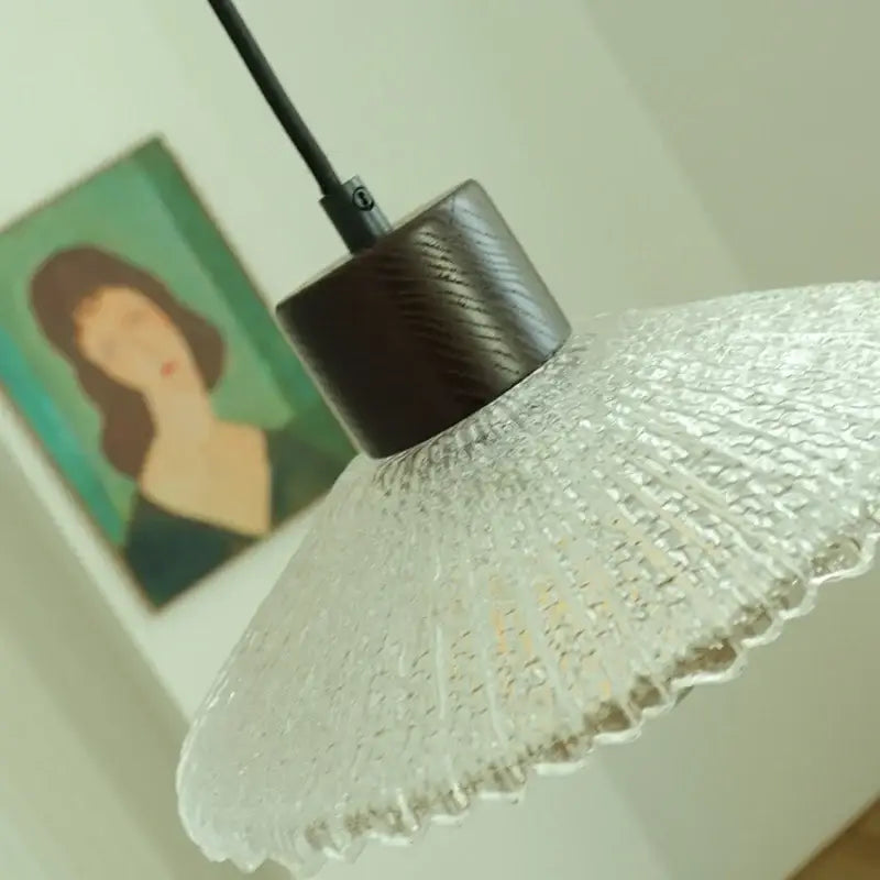 Textured frosted clear glass led pendant light with dark metal fixture ideal for kitchen decorbites clear glass decor