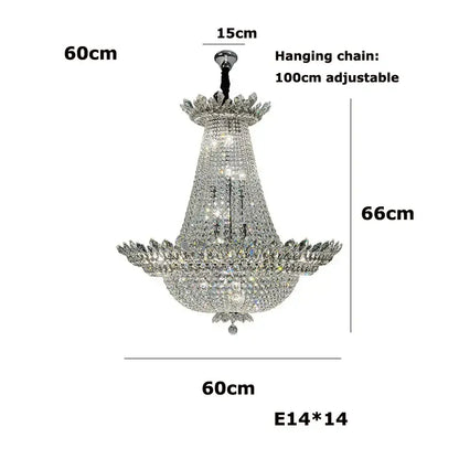 A sparkling silver tiered crystal chrome led chandelier with fluted design and adjustable chain for living room decorbites k9 crystal