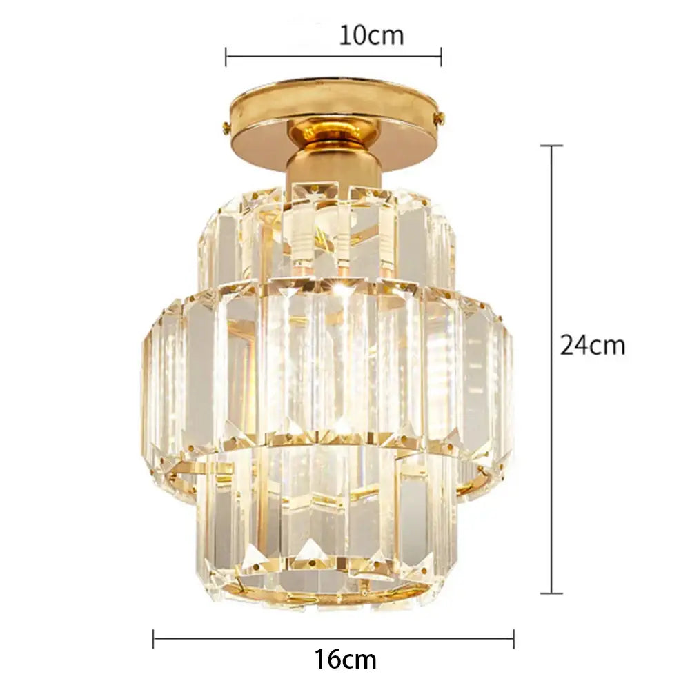A tiered decorbites black gold minimalist led chandelier with gold-toned metal and clear faceted glass panels