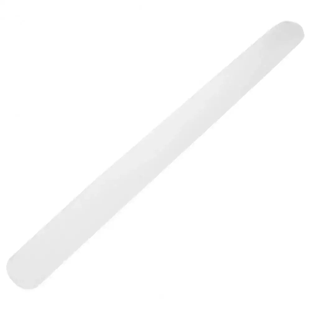 A sleek translucent white coconut opener tool with smooth rounded ends for professional kitchen flesh extraction