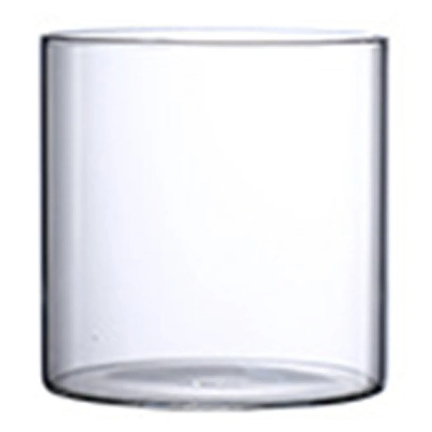 Clear glass hydroponic vase with a simple cylindrical shape and smooth transparent surface for home and office use