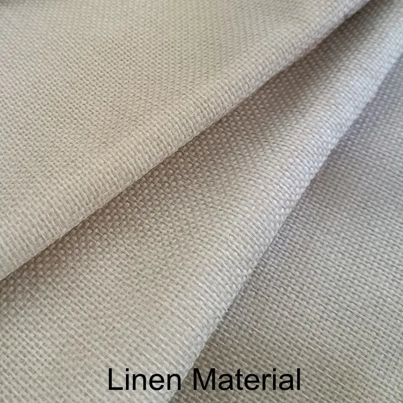 Beige linen cushion cover with textured woven pattern featuring decorbites green plant leaves for living room decor