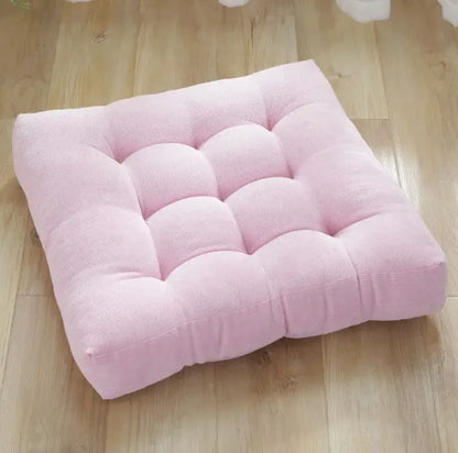 Pink tufted corduroy cushion for decorbites corduroy floor seat adds soft texture and style to living room pouf