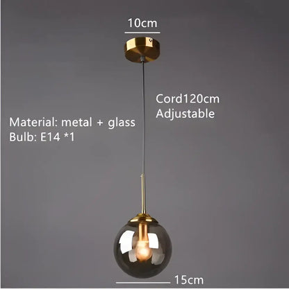 Vintage amber gold glass bubble chandelier pendant light with gold-toned metal and smoked glass, 120cm cord adjustable
