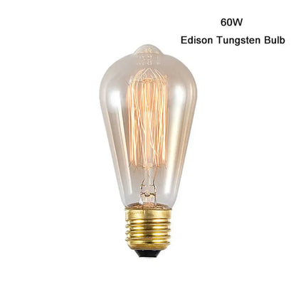 Vintage amber warm led 60w edison tungsten bulb with clear glass and warm led spiral filament for living room decorbites