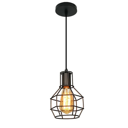 Vintage Black Metal Edison Pendant Light - Decorbites