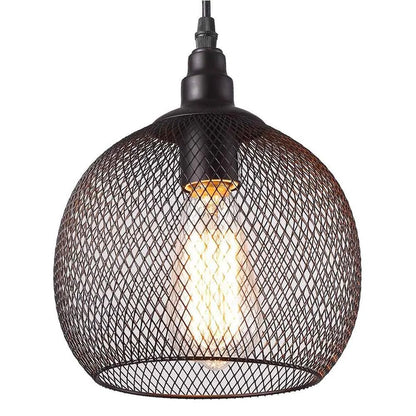 Vintage Black Metal Edison Pendant Light - Decorbites