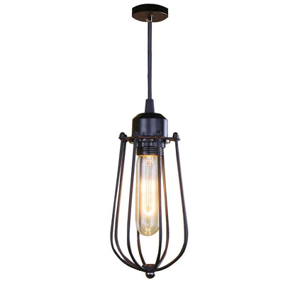 Vintage Black Metal Edison Pendant Light - Decorbites
