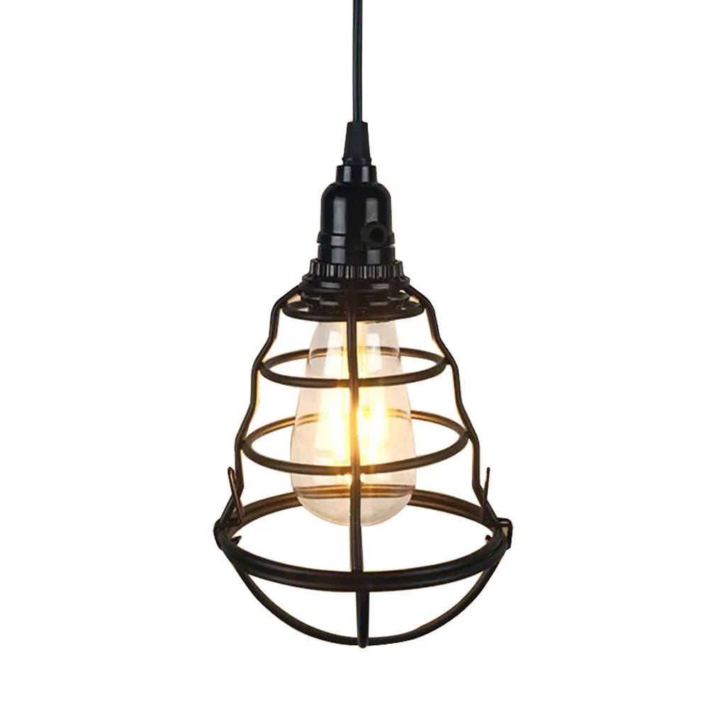 Vintage Black Metal Edison Pendant Light - Decorbites