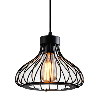 Vintage Black Metal Edison Pendant Light - Decorbites