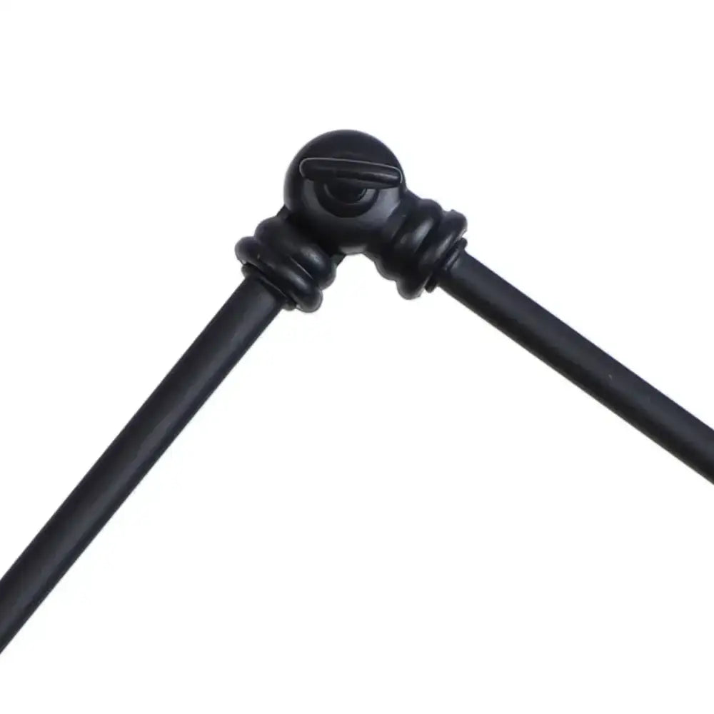 Black metal tripod joint with matte finish and ornate design for vintage black swing arm wall lamp decorbites bedroom sconce