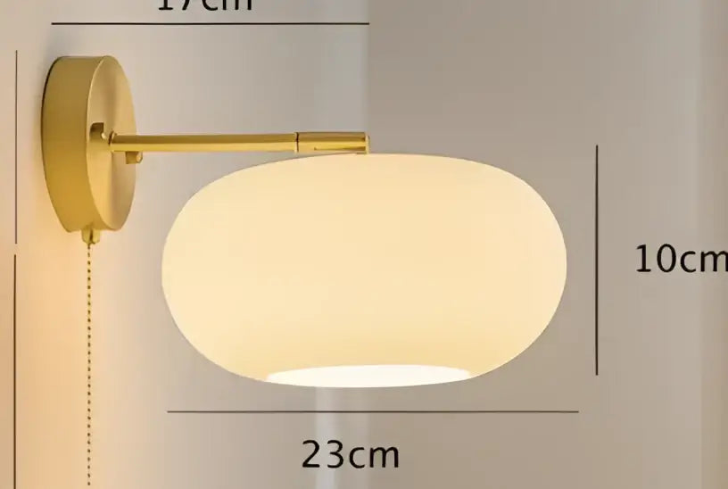 Vintage brass ceramic wall lamp with knob switch gold-toned wall sconce and frosted opal glass shade decorbites ceramic wall