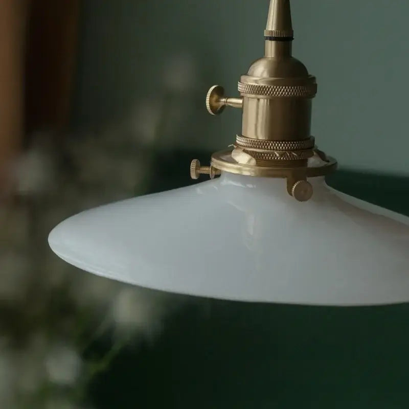 Vintage brass pendant lights with decorbites cream glass led shade perfect for dining room lighting decor