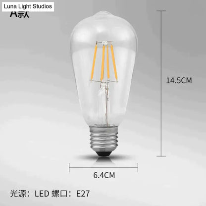 Vintage brass ribbed glass led wall lamp sconce with clear glass led filament bulb and e27 screw base for bedroom