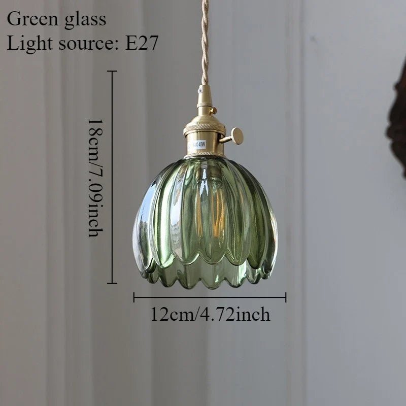 Vintage Champagne Glass Pendant Light With Iron Finish - Decorbites