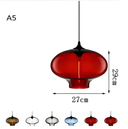 Red glass colorful glass chandelier light with sleek rounded design and black metal fixture for living room decorbites decor