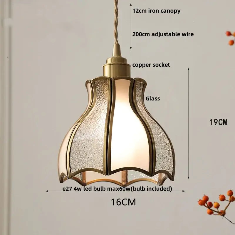 Antique brass-finished pendant lamp with colorful glass tiffany shades and copper socket for dining room decorbites colorful glass fixture