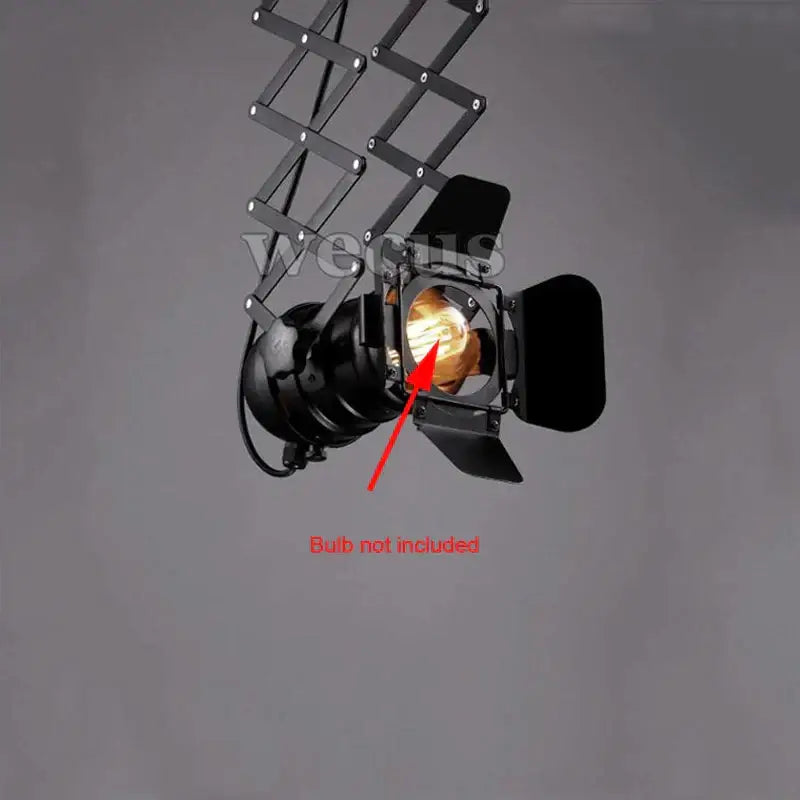 Black metal vintage style decorbites adjustable loft ceiling light with spotlight and side shutters for bedroom use