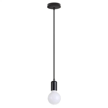 Black vintage led wood ceiling pendant light with matte finish and frosted glass bulb for dining room decorbites led wood