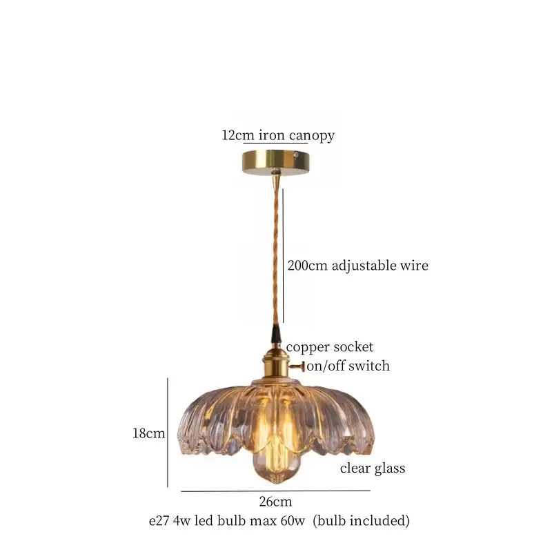 Vintage scalloped cream glass led pendant light with fluted design and brass accents for kitchen dining room decorbites cream glass