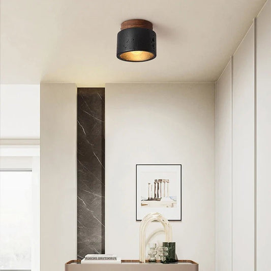 Wabi-Sabi Black Stone Pendant Light - Decorbites